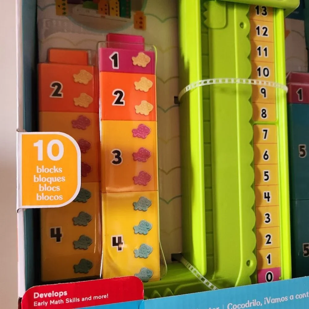 NEW Fisher-Price Alligator Counting Activity with 10 Stacking Blocks Preschool L